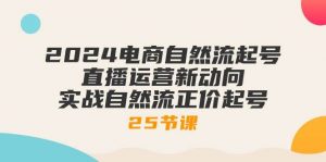 （10609期）2024电商自然流起号，直播运营新动向 实战自然流正价起号-25节课-创库88项目资源网