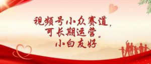 视频号小众赛道，可长期运营，小白友好【揭秘】-创库88项目资源网
