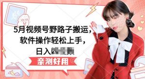 5月视频号野路子搬运，软件操作轻松上手，日入三位数【揭秘】-创库88项目资源网