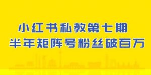 (10650期）小红书-私教第七期，小红书90天涨粉18w，1周涨粉破万 半年矩阵号粉丝破百万-创库88项目资源网