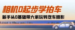 相机0起步学拍车：新手从0基础带大家玩转汽车摄影(18节课)-创库88项目资源网