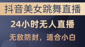 （10671期）抖音美女跳舞直播，日入3000+，24小时无人直播，无敌防封技术，小白最…-创库88项目资源网