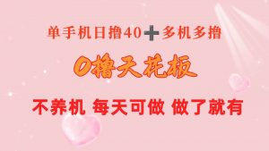 （10670期）0撸天花板 单手机日收益40+ 2台80+ 单人可操作10台 做了就有 长期稳定-创库88项目资源网