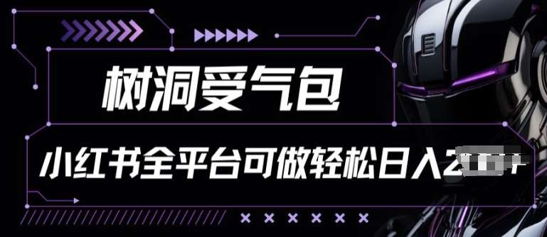 小红书等全平台树洞受气包项目，轻松日入一两张【揭秘】-创库88项目资源网