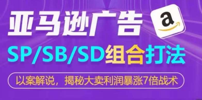 亚马逊SP/SB/SD广告组合打法，揭秘大卖利润暴涨7倍战术-创库88项目资源网