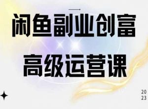 闲鱼电商运营高级课程，一部手机学会闲鱼开店赚钱-创库88项目资源网