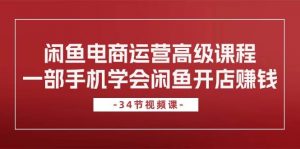 （10686期）闲鱼电商运营高级课程，一部手机学会闲鱼开店赚钱（34节课）-创库88项目资源网