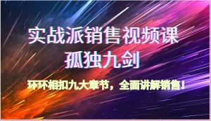 实战派销售视频课-孤独九剑，环环相扣九大章节，全面讲解销售（62节）-创库88项目资源网