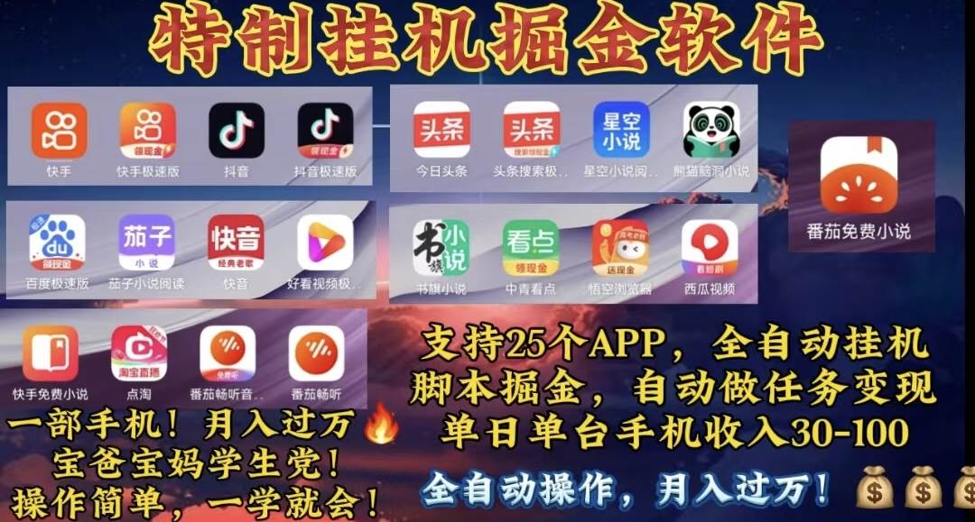 （10703期）月入过万 24小时全自动无脑挂机，操作简单！-创库88项目资源网