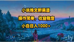 小说推文新玩法，操作简单，收益稳定，日入1000+-创库88项目资源网
