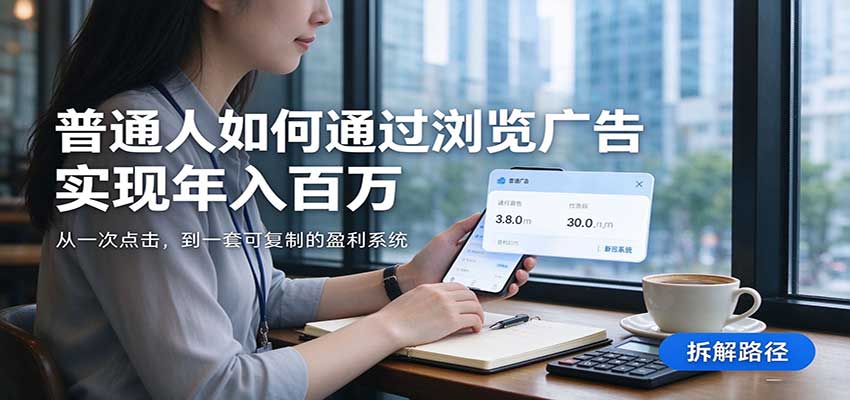 2026最新技术24小时全自动浏览广告，全网独家，单台设备日入200+，支持实地学习考察-创库88项目资源网